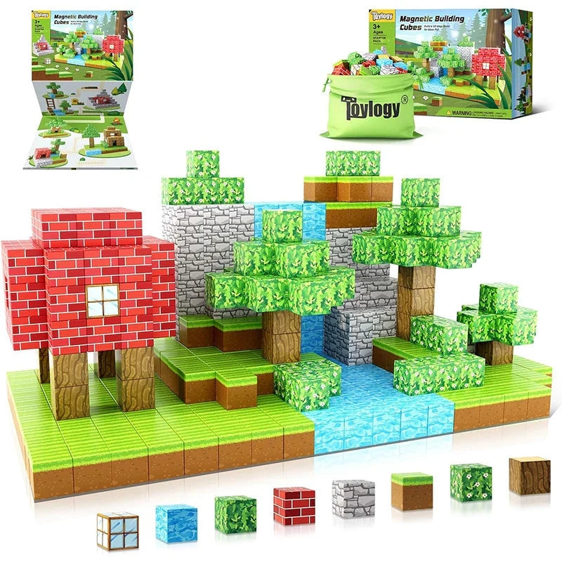 Vibrant Magnetic Construction Blocks Toy for Children