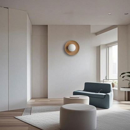 Natural Simple Wood Wall Light