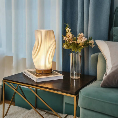 Chic Spiral Striped Shade Night Light Lamp
