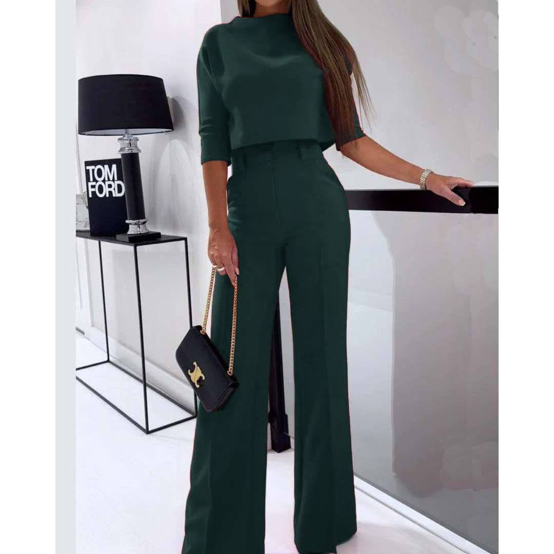 Comfy 2 Piece Loungewear Set with Half Sleeve Top & Pants - Pexav
