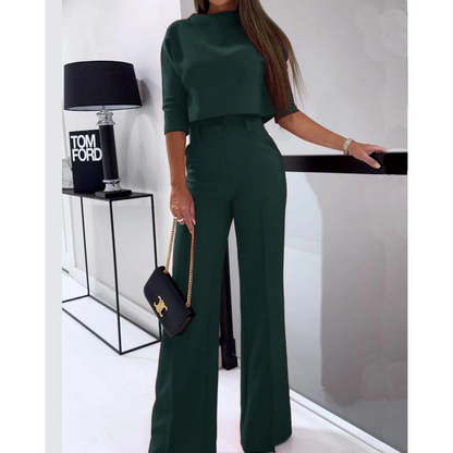 Comfy 2 Piece Loungewear Set with Half Sleeve Top & Pants - Pexav