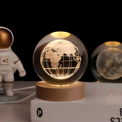 Glowing Glass Ball Table Lamp Modern Home Decoration