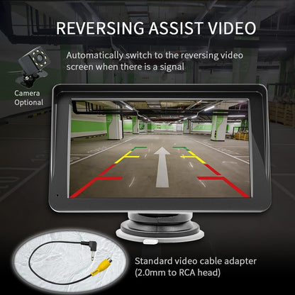 7" Touchscreen Car Display – Bluetooth Hands-Free Multimedia Player with Free Rear View Camera