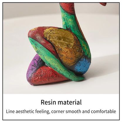Vibrant Artistic Resin Decorative Figurine Set