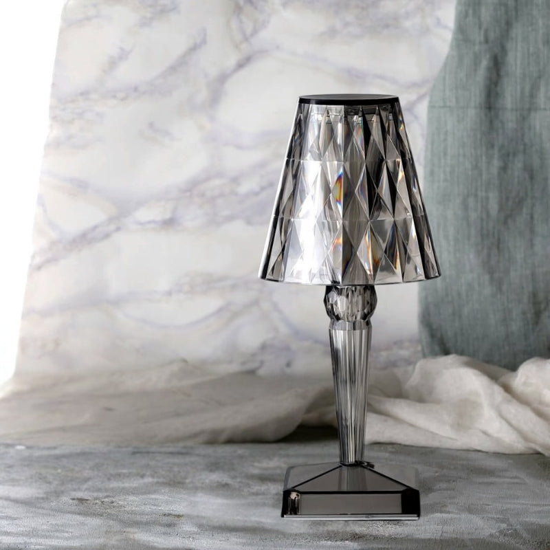 Sleek Glass Desk Lamp with Sensor Switch