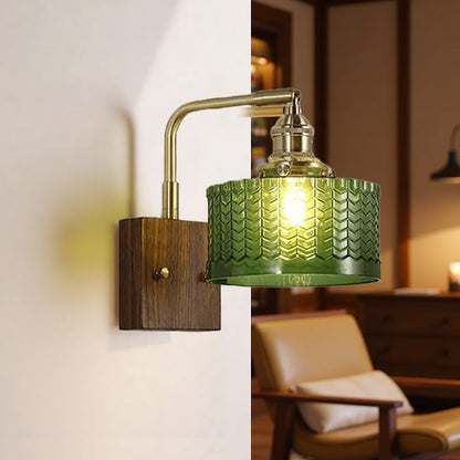 Rustic Wooden Chic Wall Lamp - Pexav