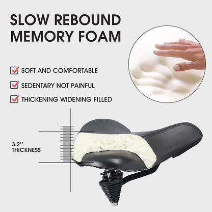 Big Cushion Bike Seat with Soft Padding and Water Resistant Cover