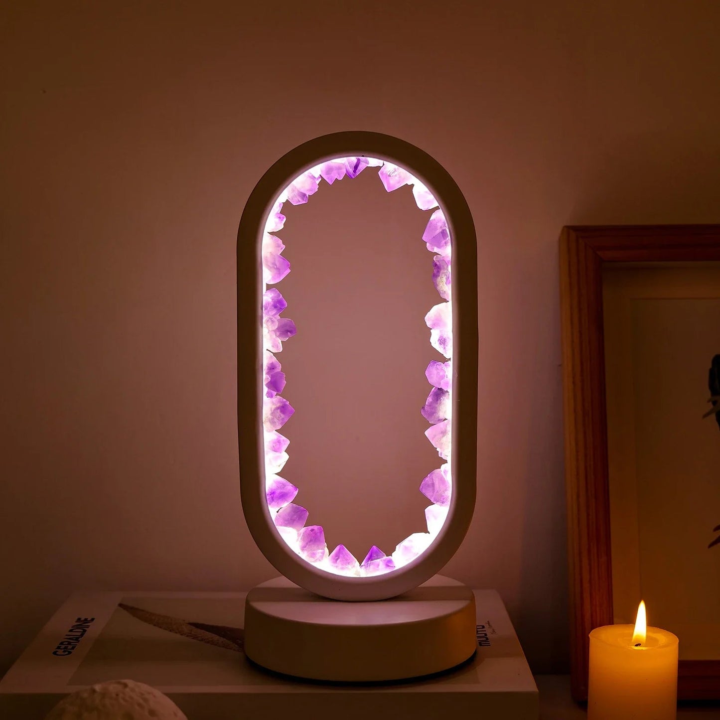 Purple Gemstone Dimmable Desk Lamp