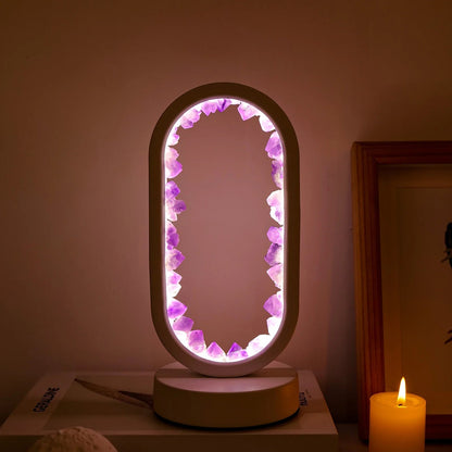 Purple Gemstone Dimmable Desk Lamp