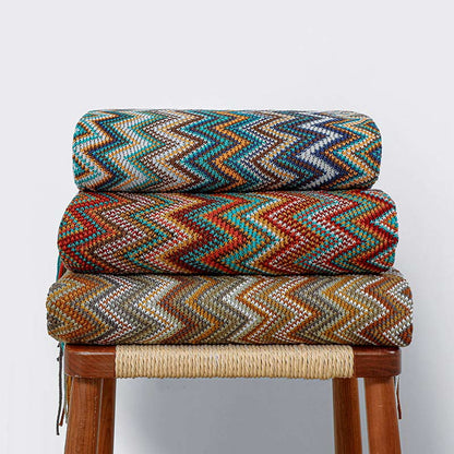 Vibrant Plaid Fringe Throw Blanket
