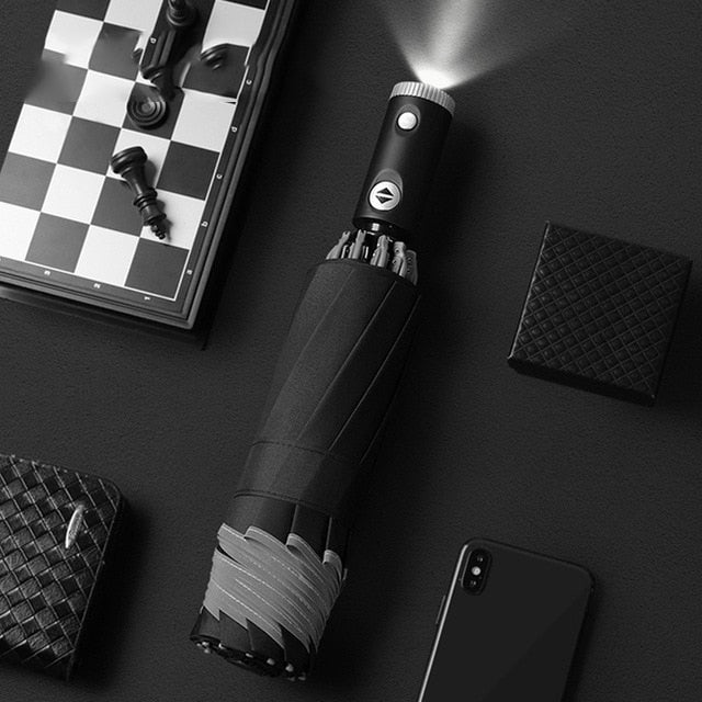 Waterproof Compact LED Folding Umbrella