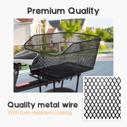 Waterproof Bicycle Storage Basket with Weatherproof Lid