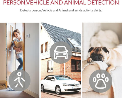 2 Pack Home Surveillance Camera With Night View