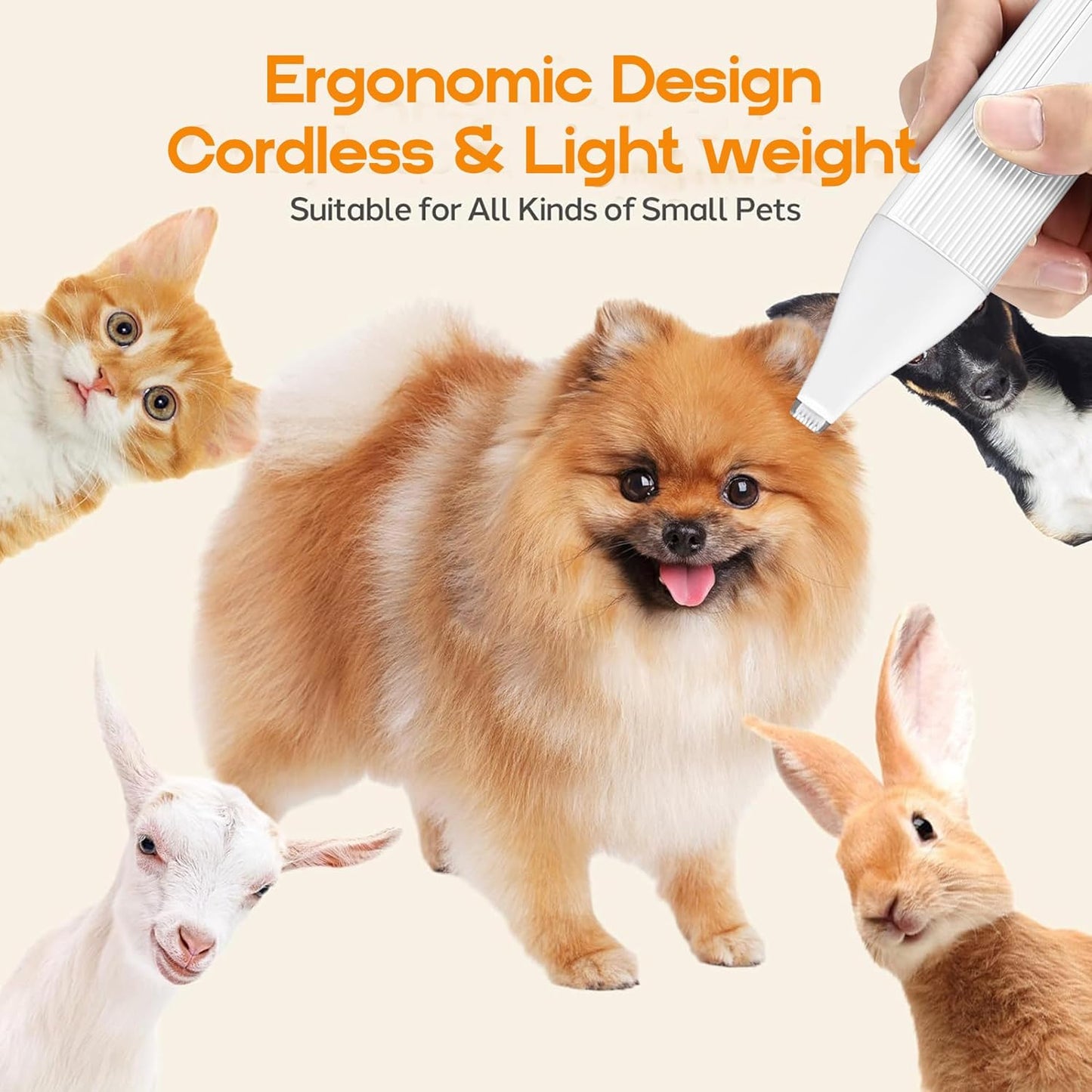 Portable Pet Grooming Kit with Nail Trimmer