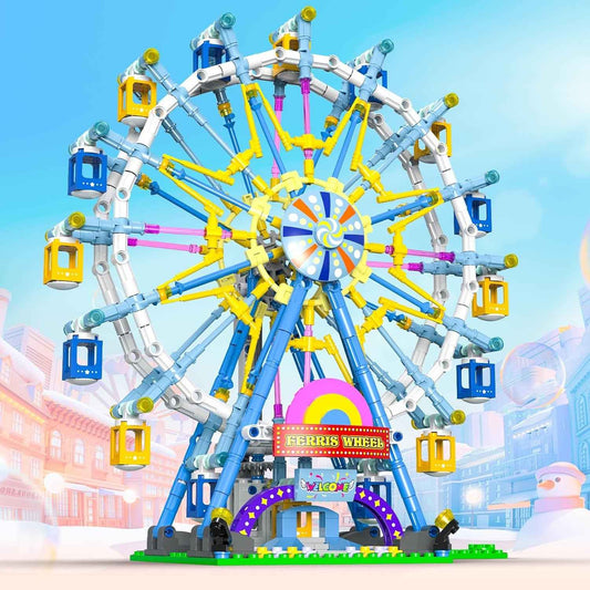 Large 813 Piece Amusement Park Building Kit for Kids - Pexav