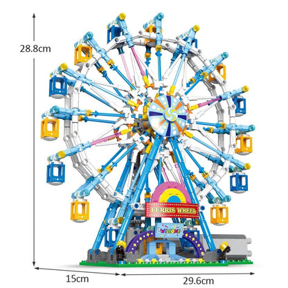 813 Piece Ferris Wheel Building Set with Swinging Cabins, STEM Learning Toy, Safe & Fun for Kids 6+