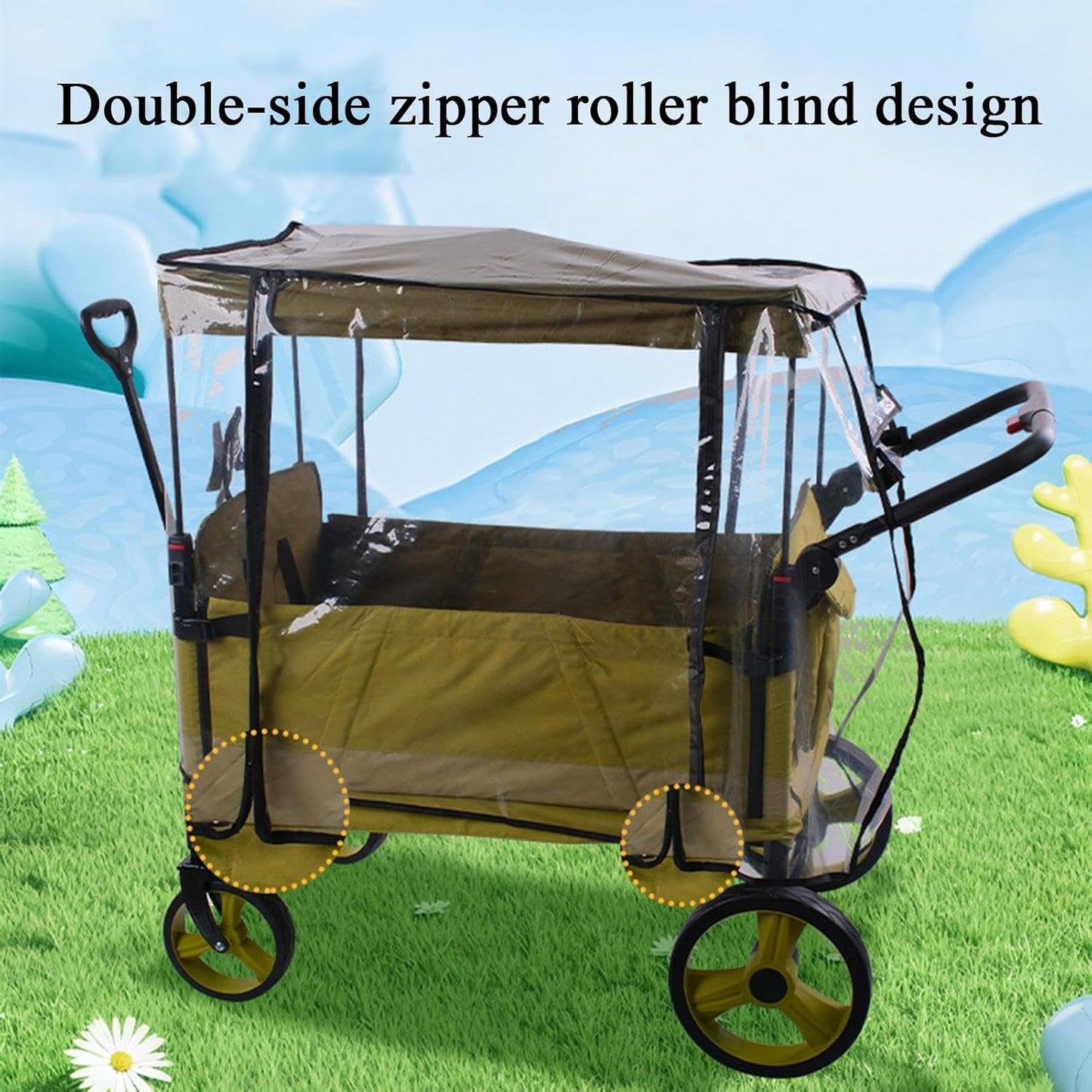 Waterproof Stroller Canopy – Durable Shield for Double & Quad Strollers
