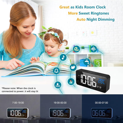 Large Display Digital Calendar Clock with Alarm Reminders
