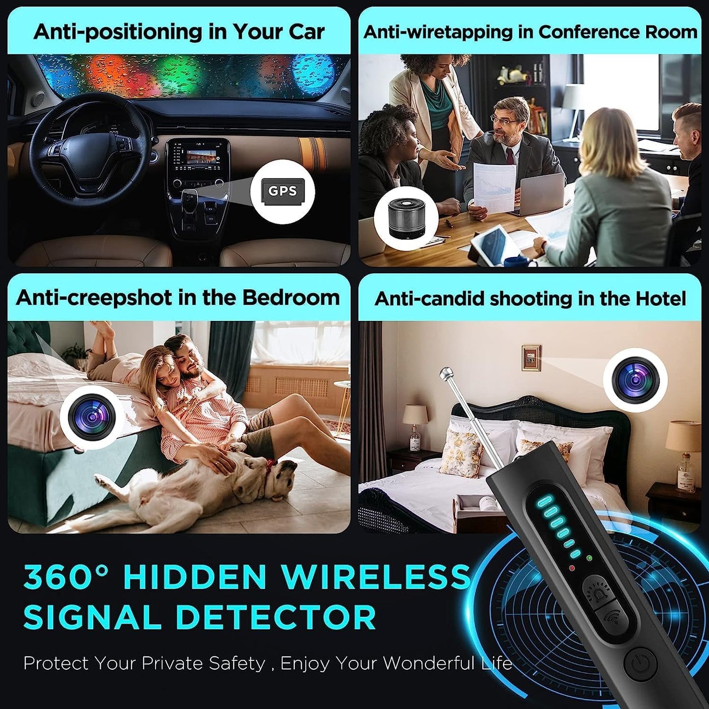 Advanced Spy Camera Finder with RF GPS Detection