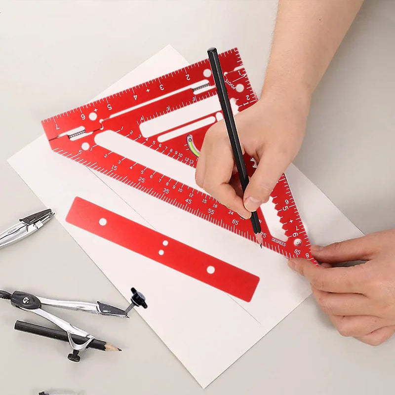 Accurate Rafter Square Tool with Level and Marking Guide