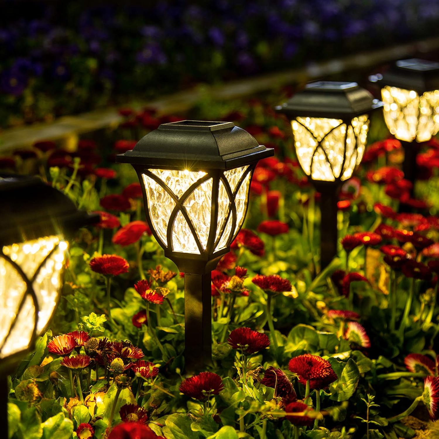 Bright Solar Powered Garden Path Lights Set - Pexav
