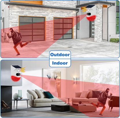 Wireless Outdoor Security Alarm with Siren and Flashing Light