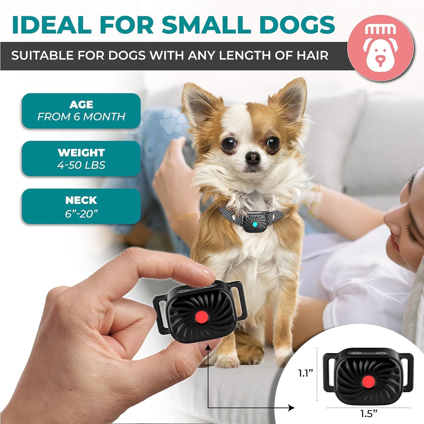 Effective Dog Bark Control Collar for Small Pets