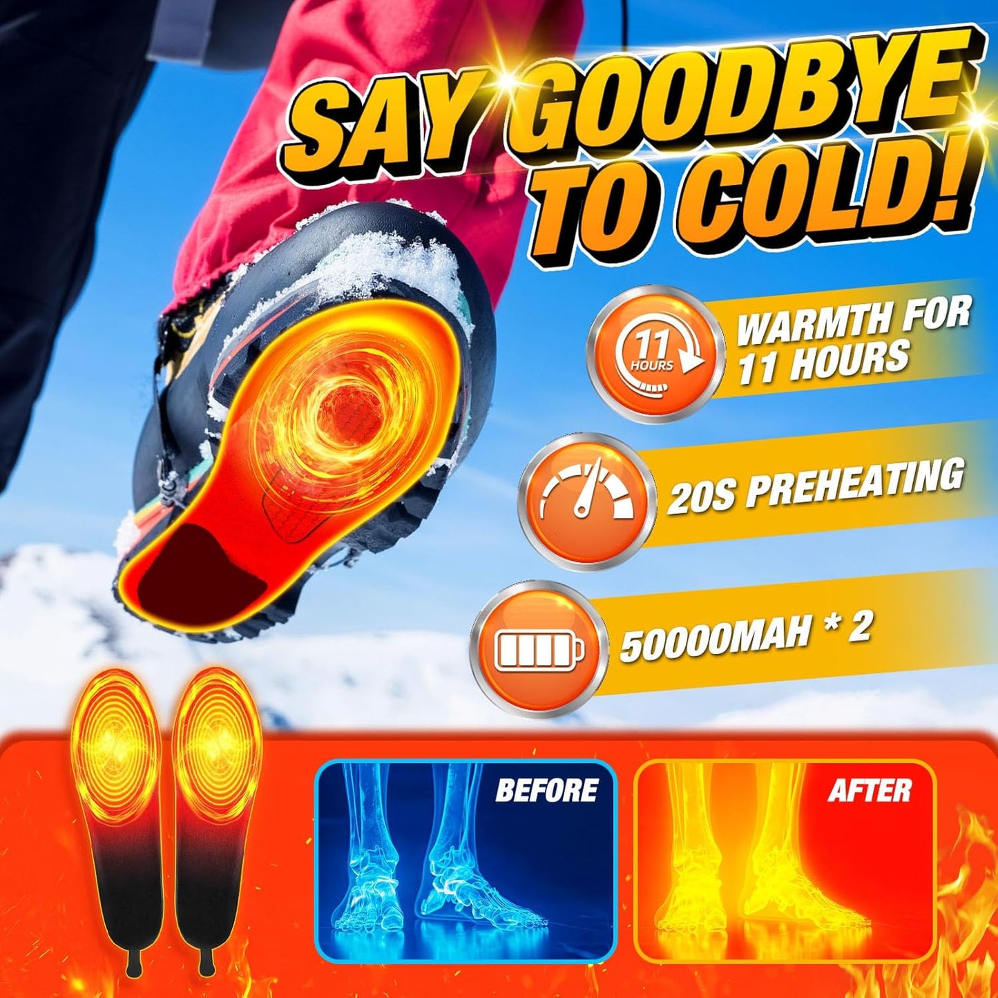 Warm Thermal Insulated Insole Inserts