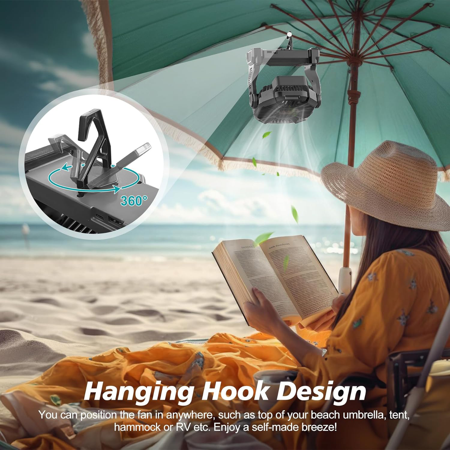 Compact Battery Powered Outdoor Fan