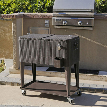 Big Wheel Outdoor Party Cooler Ice Chest Box