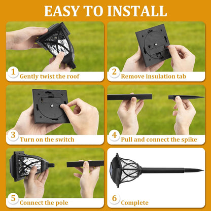 Bright Solar Powered Garden Path Lights Set