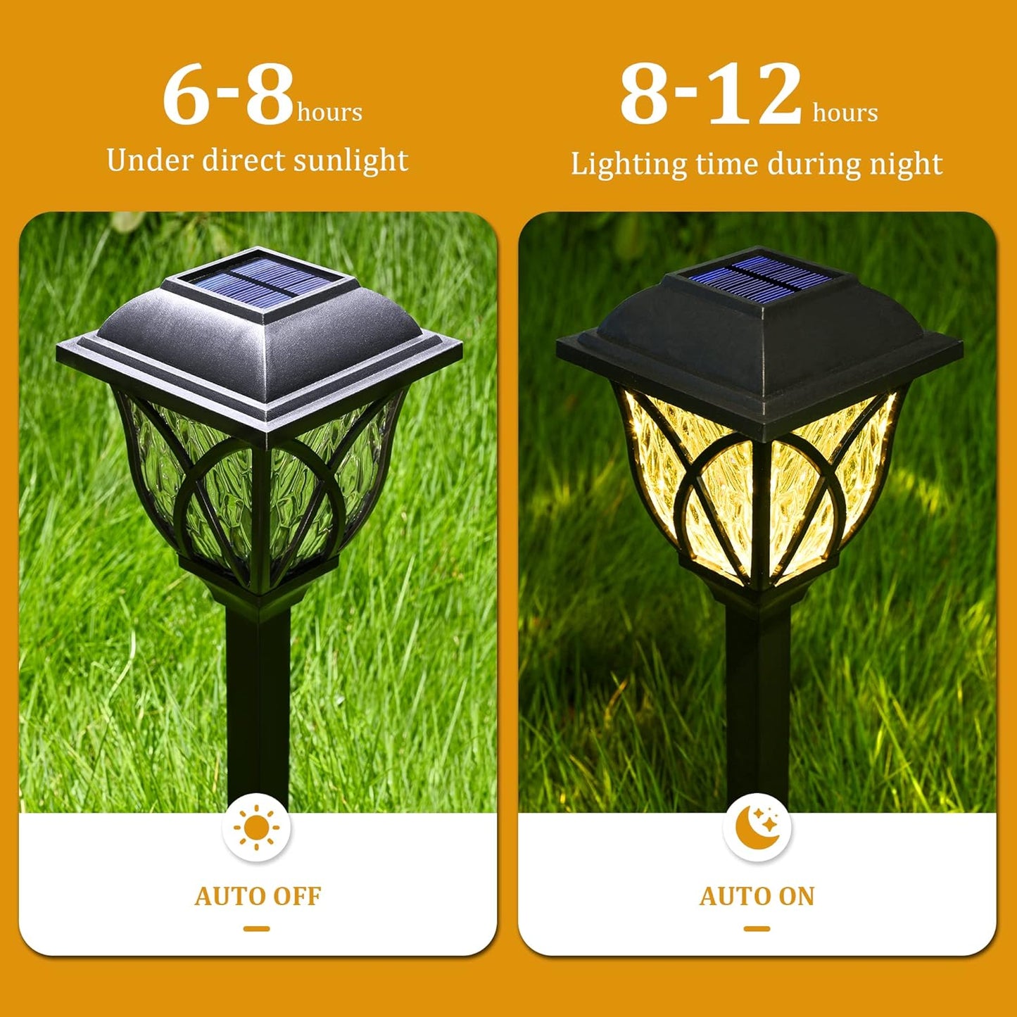 Bright Solar Powered Garden Path Lights Set