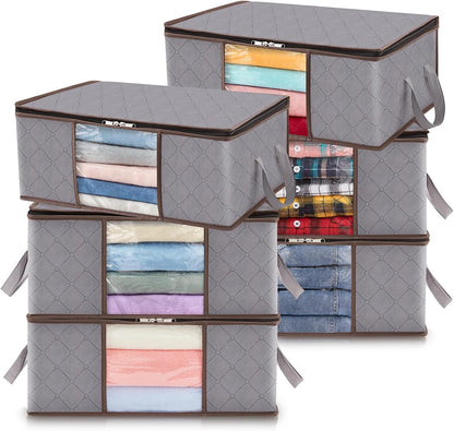 Collapsible Closet Storage Containers with Clear View Lids