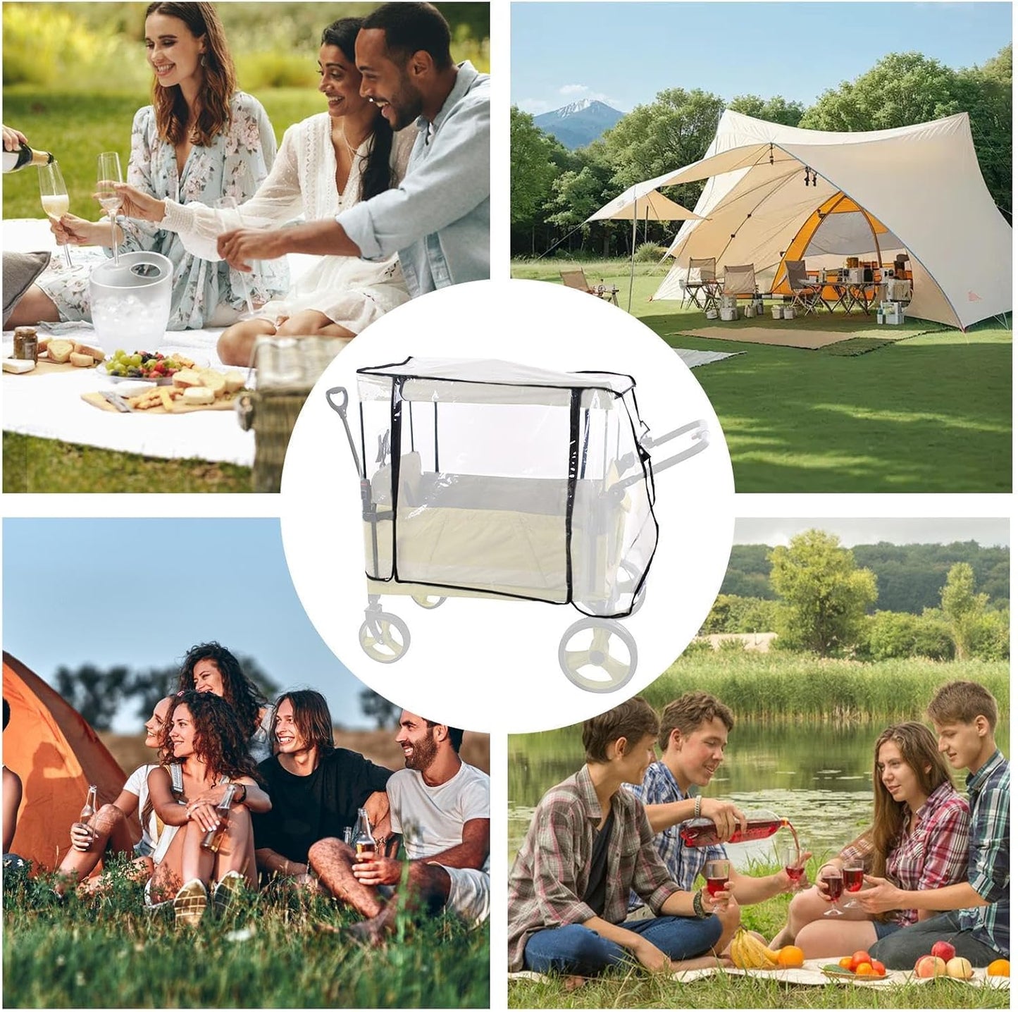 Waterproof Stroller Canopy – Durable Shield for Double & Quad Strollers