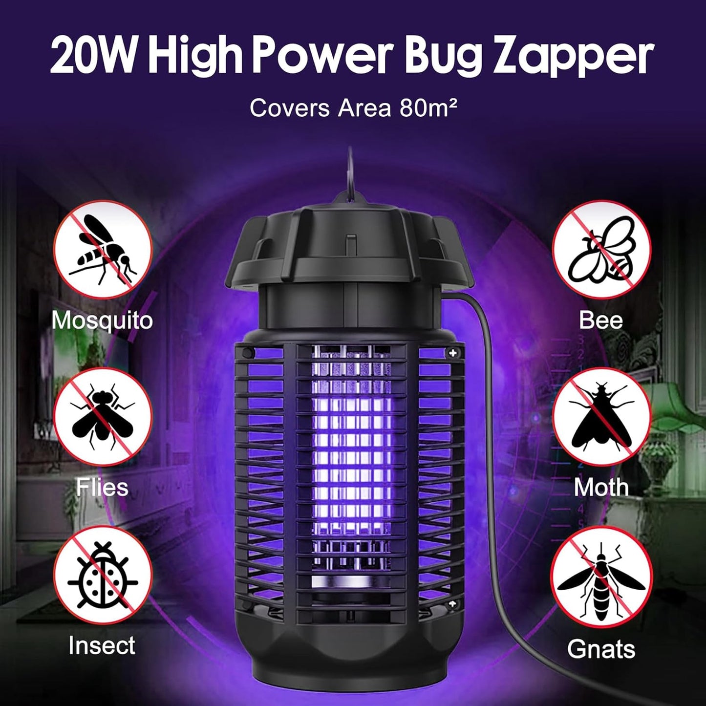 Powerful UV Electric Insect Killer Lamp