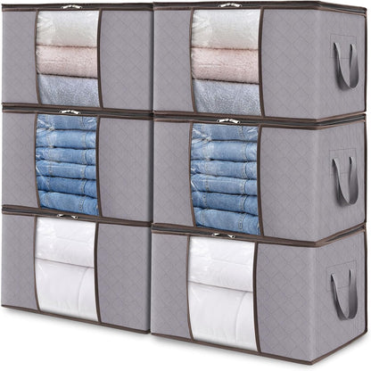 Collapsible Closet Storage Containers with Clear View Lids