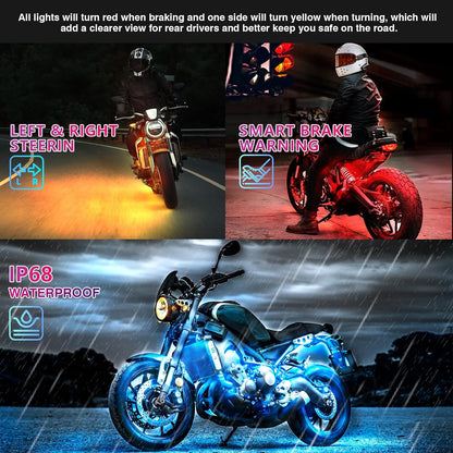 Bright LED Motorcycle Lighting Kit with Signals