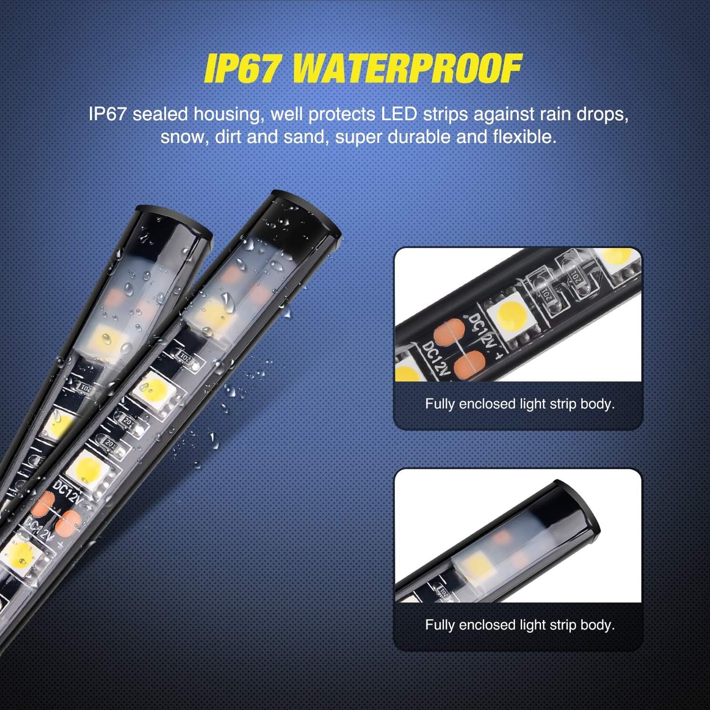 Bright LED Truck Bed Lighting Kit 60 Inch Strip