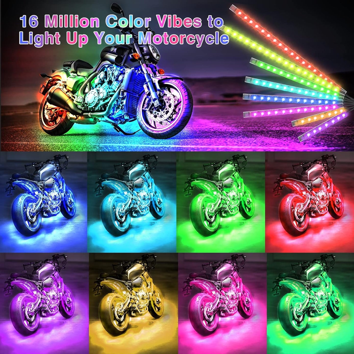 Bright LED Motorcycle Lighting Kit with Signals