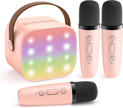 Compact Bluetooth Karaoke System with Microphones
