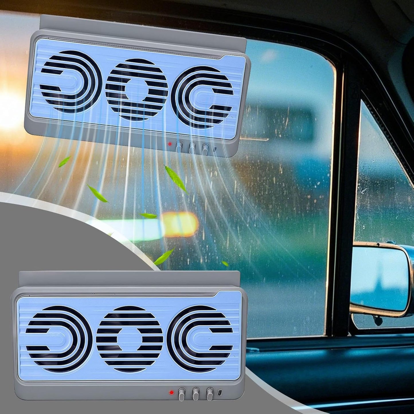 Universal Car Window Vent Cooler Fan