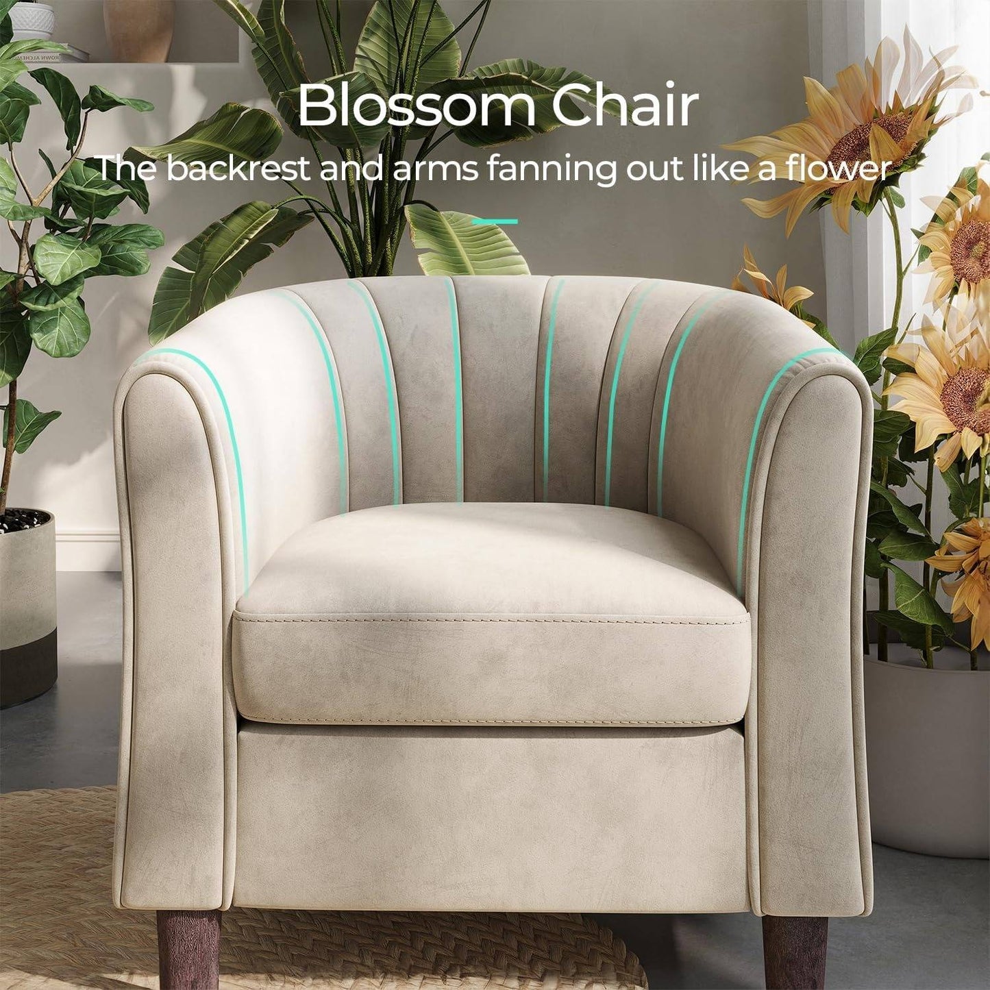 Comfortable Armchair with Storage Stool