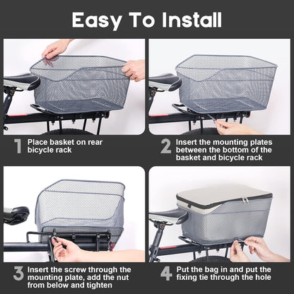 Waterproof Bicycle Storage Basket with Weatherproof Lid