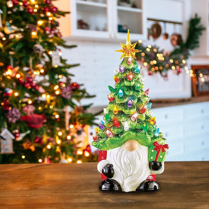 Colorful Ceramic Holiday Tree, Mini Lit Xmas Tree - Pexav