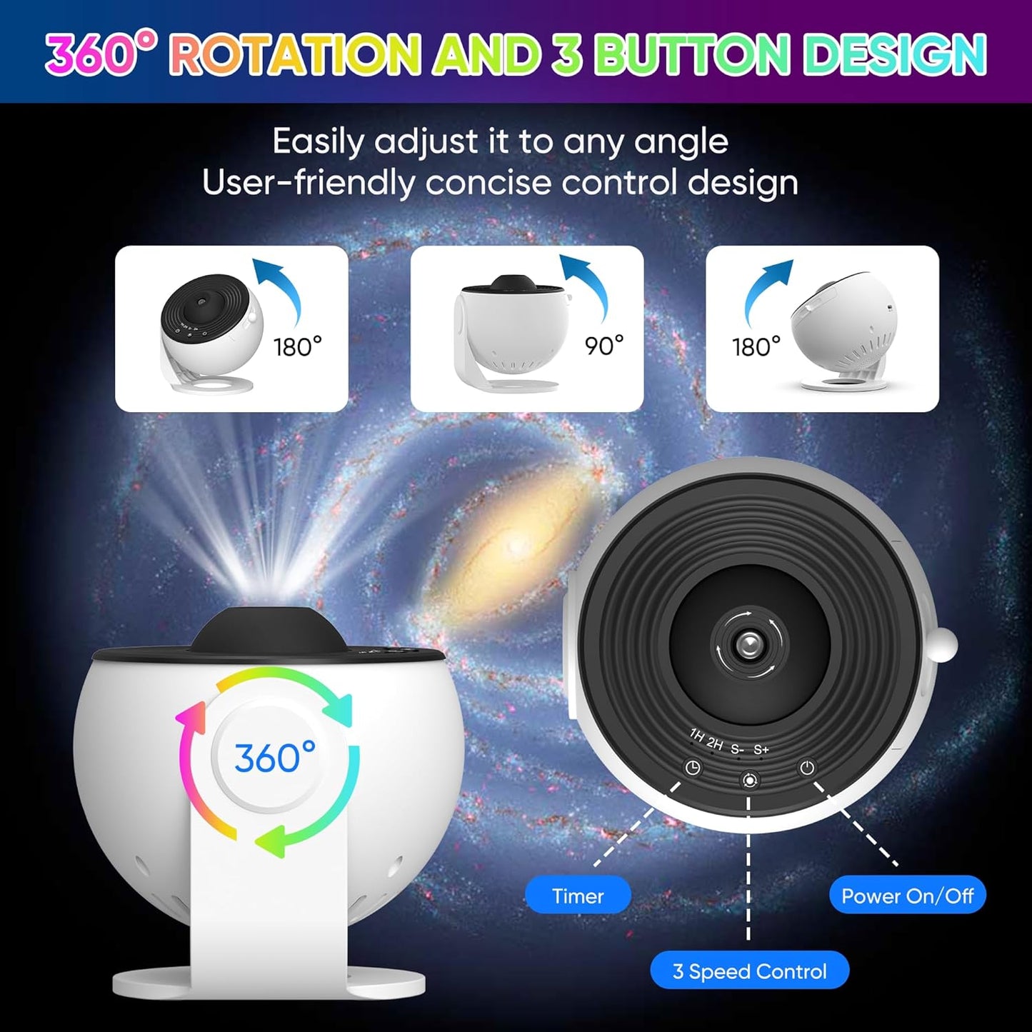 Cosmic Night Light Projector Lamp for Bedroom