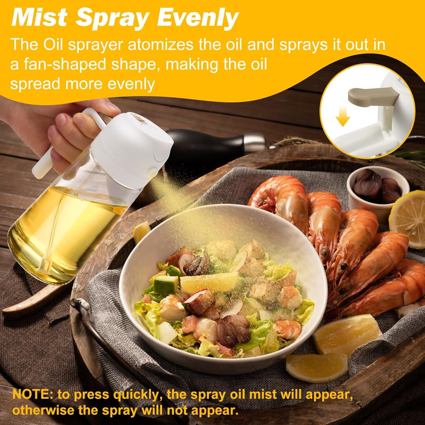 2 Pack Kitchen Oil Spray Bottles