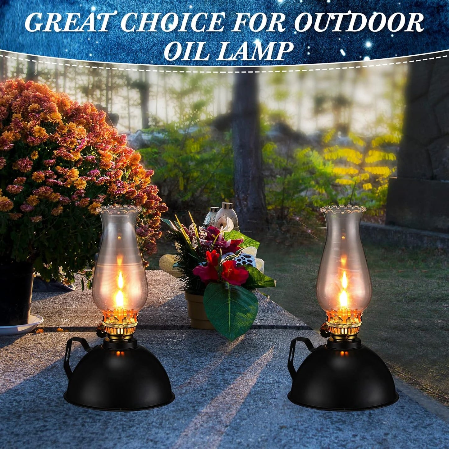 Classic Glass and Metal Table Lamps Set of 2