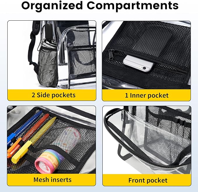 Tough Transparent School Backpack