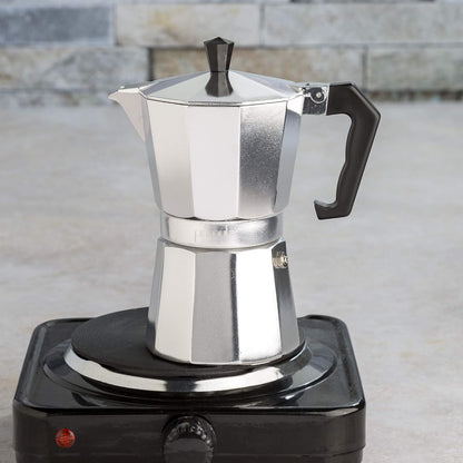 Traditional Stovetop Moka Pot Coffee Brewer