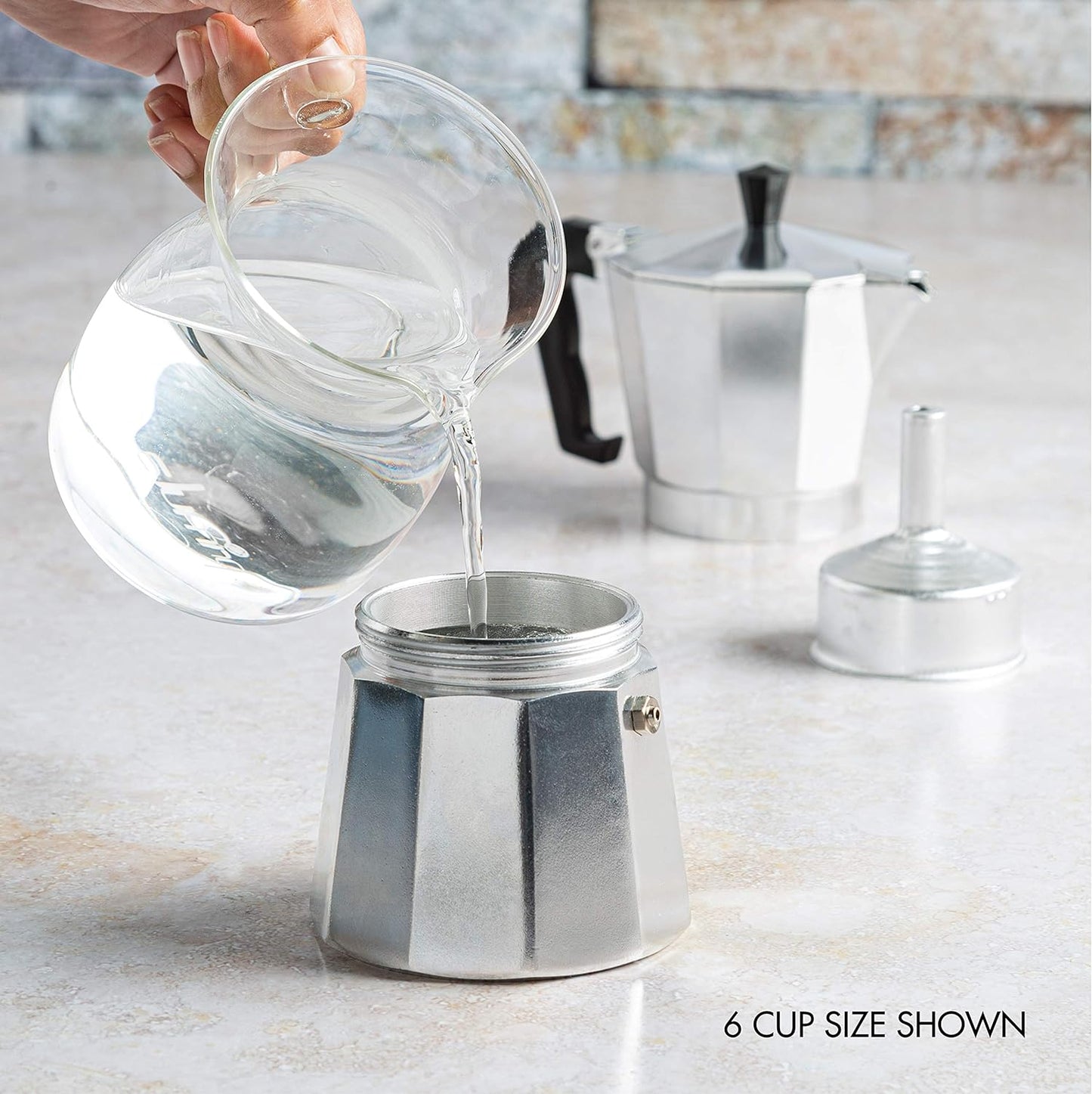 Traditional Stovetop Moka Pot Coffee Brewer